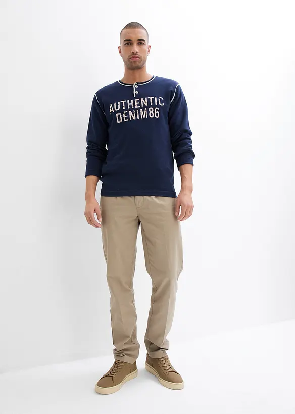 Henley trui van puur katoen, bonprix