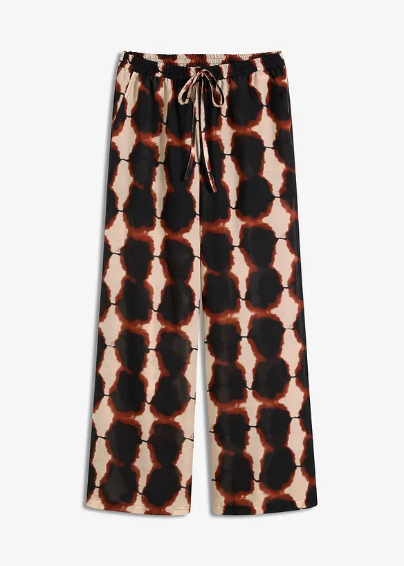 Wijde broek in batik dessin, bonprix