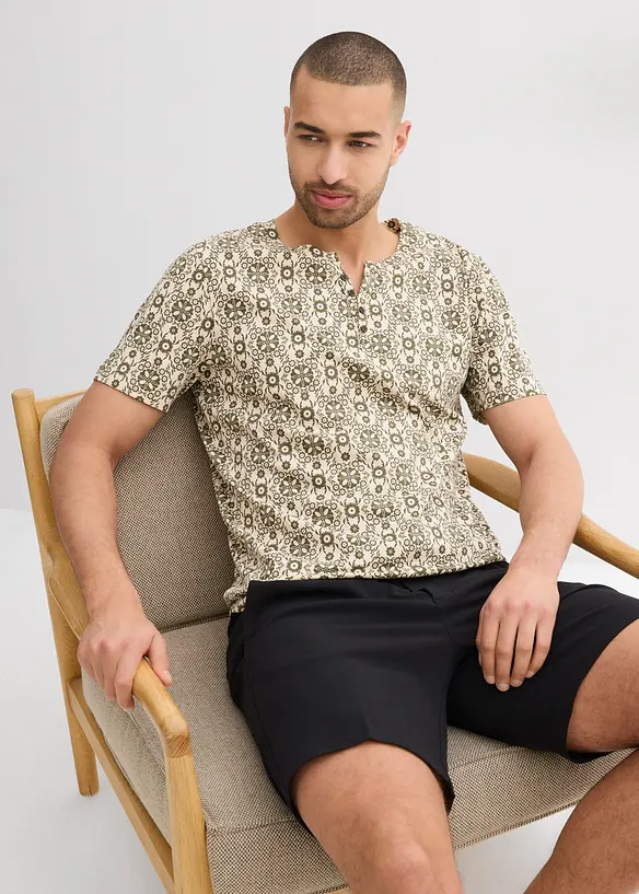Henley shirt van puur katoen, bonprix