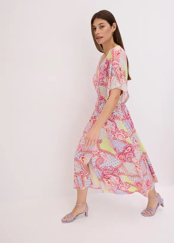 Jersey jurk met kant in een zacht viscosemix, bonprix