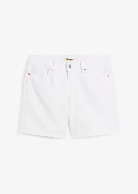 Jeans bermuda mid waist, low stretch, bonprix