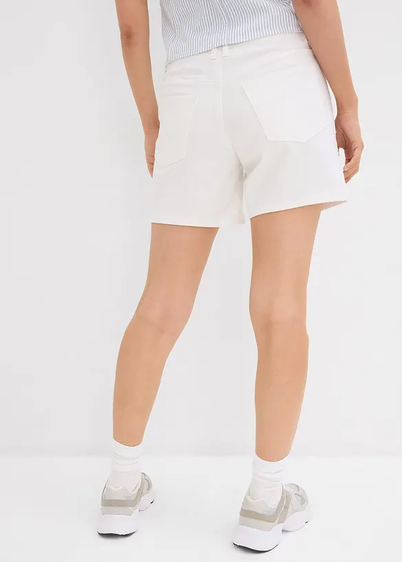 Jeans bermuda mid waist, low stretch, bonprix