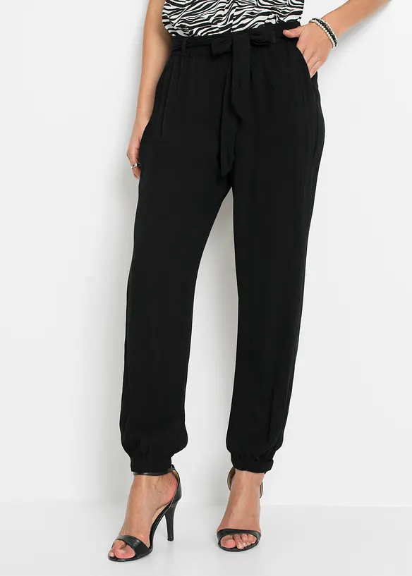 Wijde broek van viscose, korte maten, BODYFLIRT