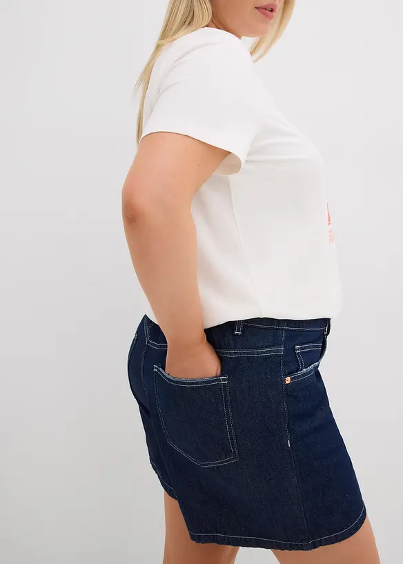Jeans short high waist, low stretch, bonprix