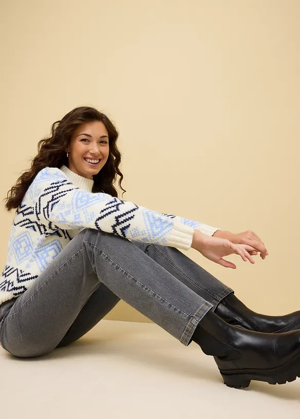 Straight jeans mid waist, stretch, bonprix