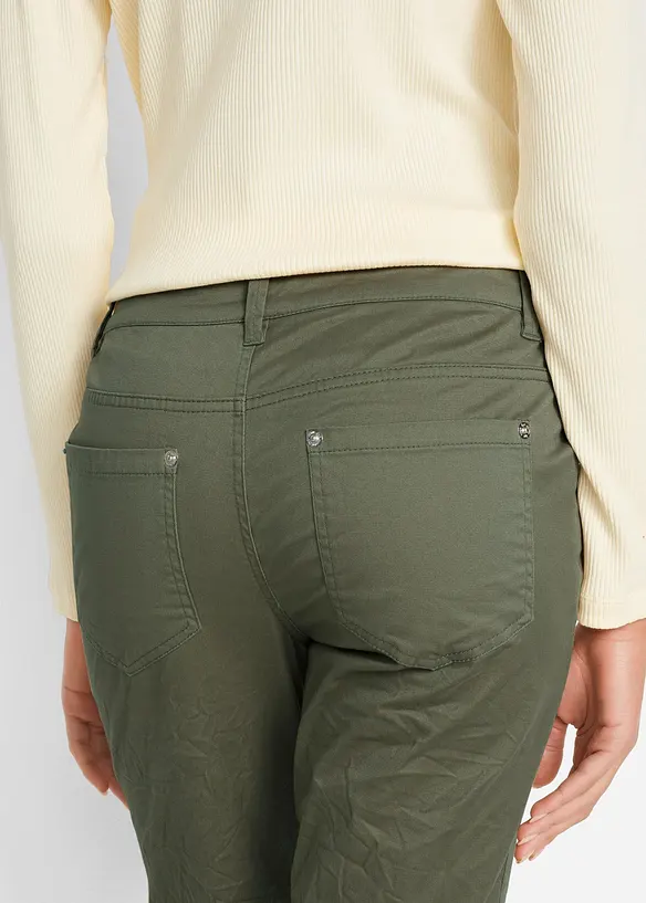 Stretch broek in crashed look, bonprix