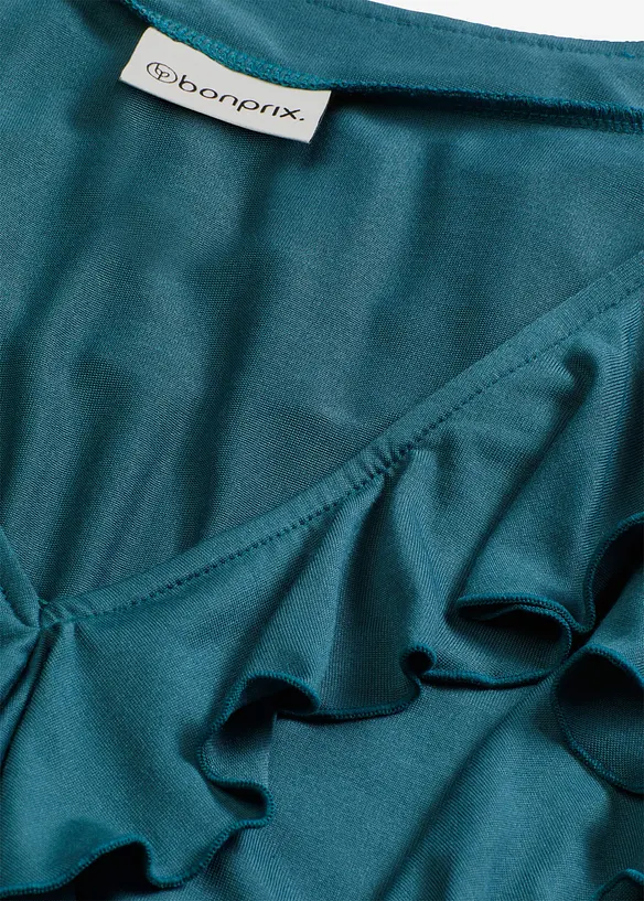 Shirt met volants van een zachte modal-mix, bonprix