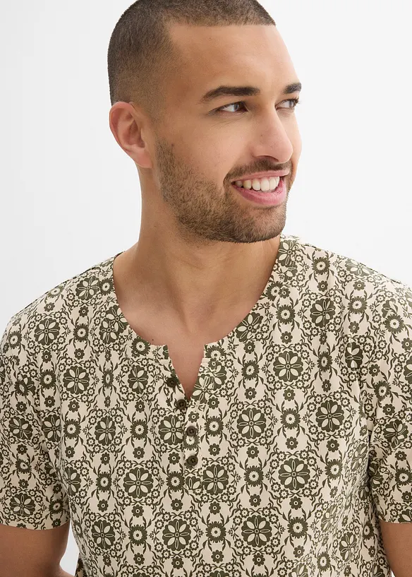 Henley shirt van puur katoen, bonprix