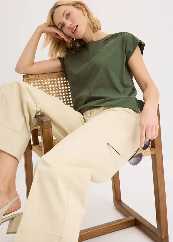 Shirt met kanten detail, bonprix
