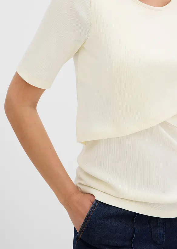 Voedings- en zwangerschapsshirt van puur biologisch katoen (set van 2), bonprix