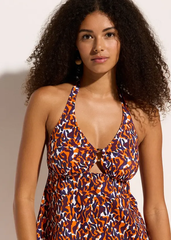 Halternek tankini (2-dlg. set) met ringdetail, bonprix