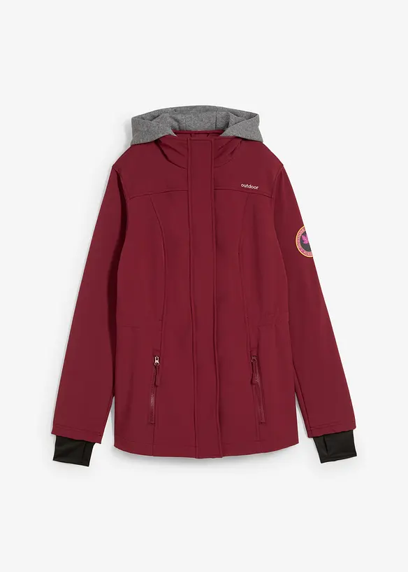 Lange softshell jas in layerlook, waterafstotend, bonprix