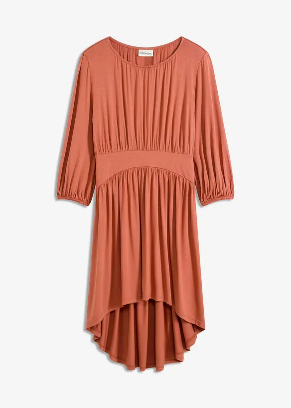 Jersey jurk met plooitjes, bonprix