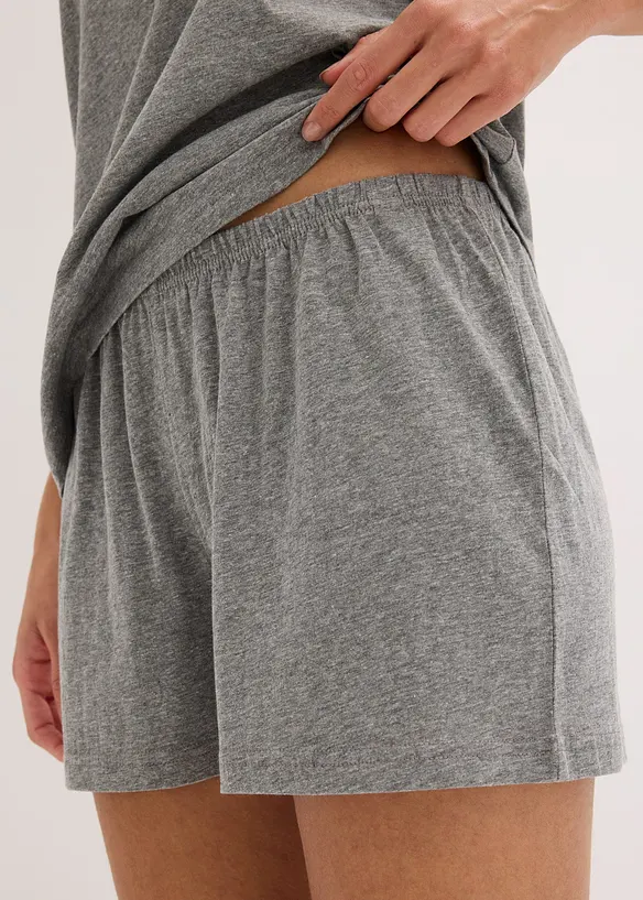 Shortama met sierlijk kant, bonprix