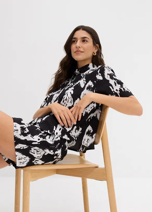 Viscose blouse met korte mouwen, bonprix