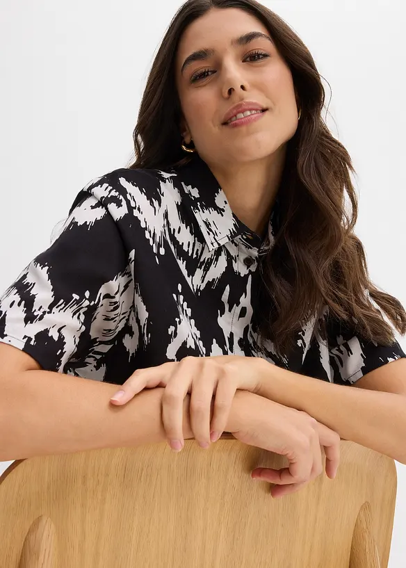 Viscose blouse met korte mouwen, bonprix