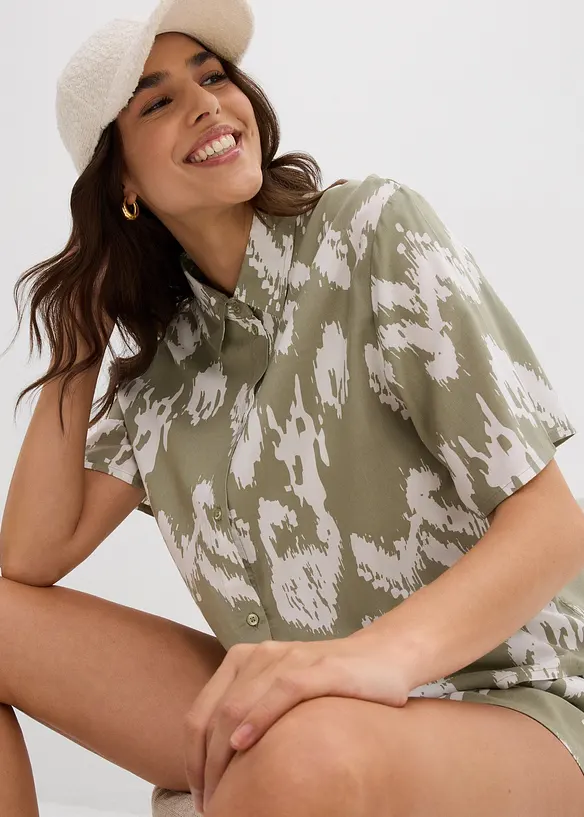 Viscose blouse met korte mouwen, bonprix