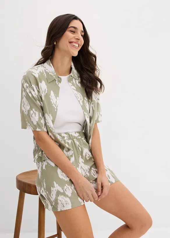 Short van viscose met comfy band, bonprix