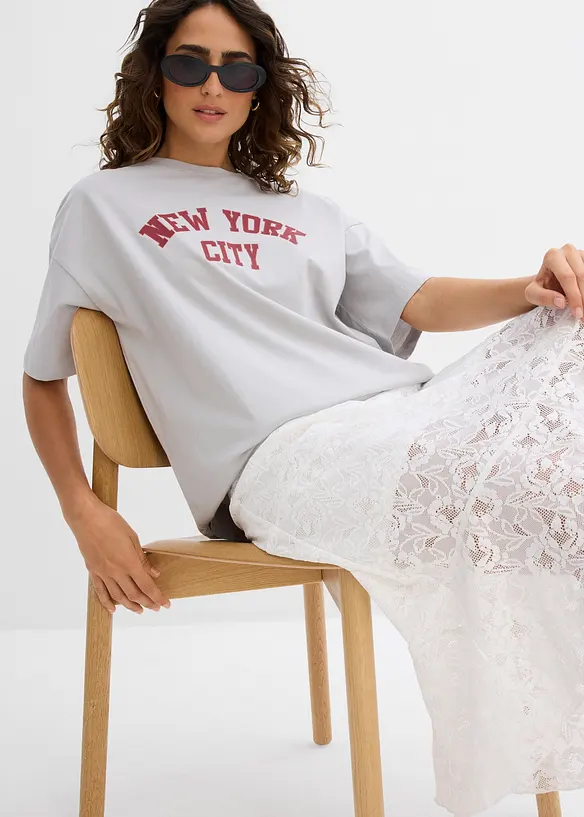 Oversized shirt van biologisch katoen, bonprix