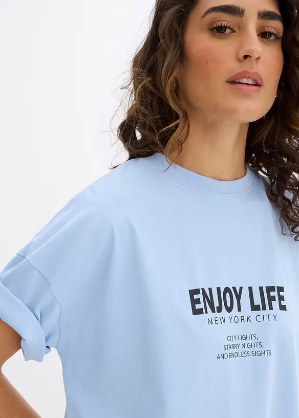 Oversized shirt van puur biologisch katoen, bonprix