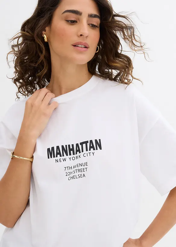 Oversized shirt van puur biologisch katoen, bonprix