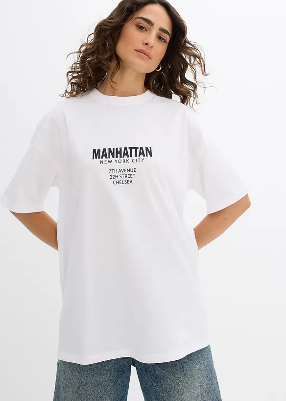 Oversized shirt van puur biologisch katoen, bonprix