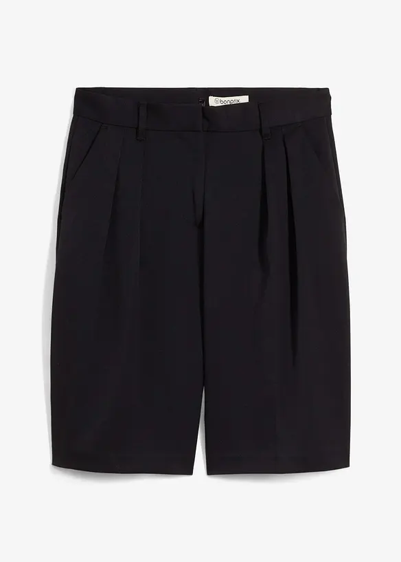 Bermuda met bandplooien in een viscosemix, bonprix