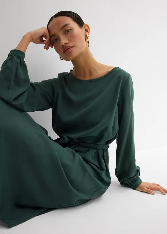 Midi jurk van fijne viscose, bonprix