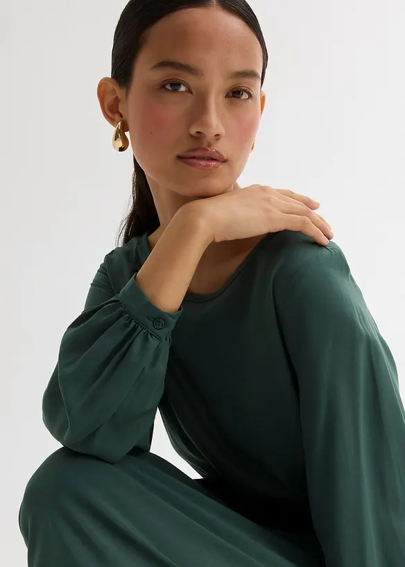 Midi jurk van fijne viscose, bonprix