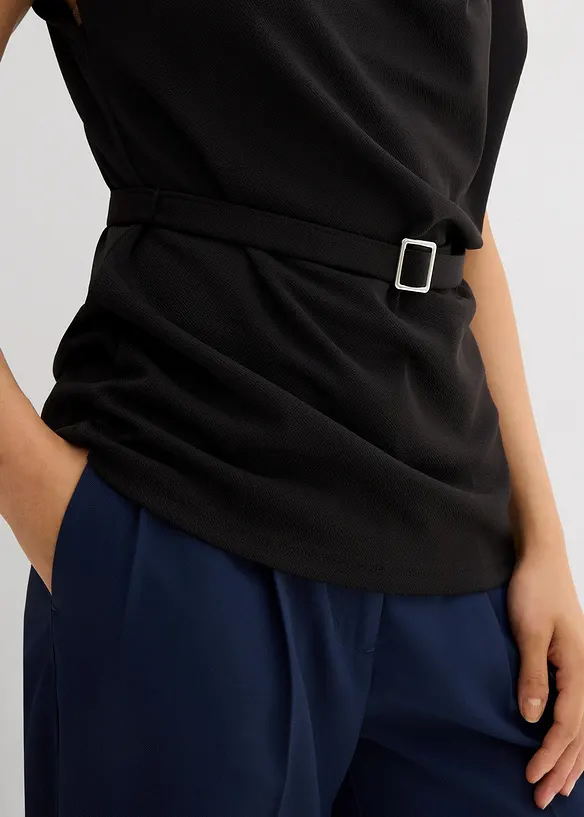 Top in gestructureerde crêpe, bonprix