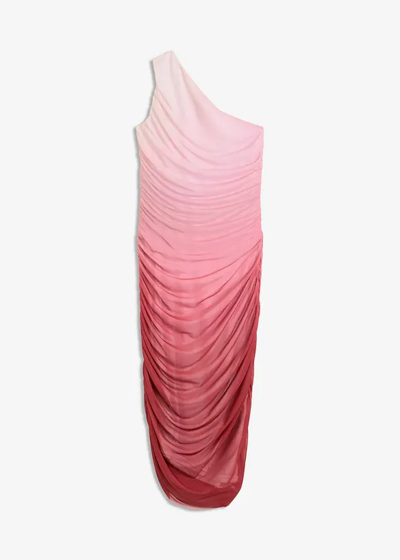 One shoulder jurk met mesh inzetstuk, bonprix