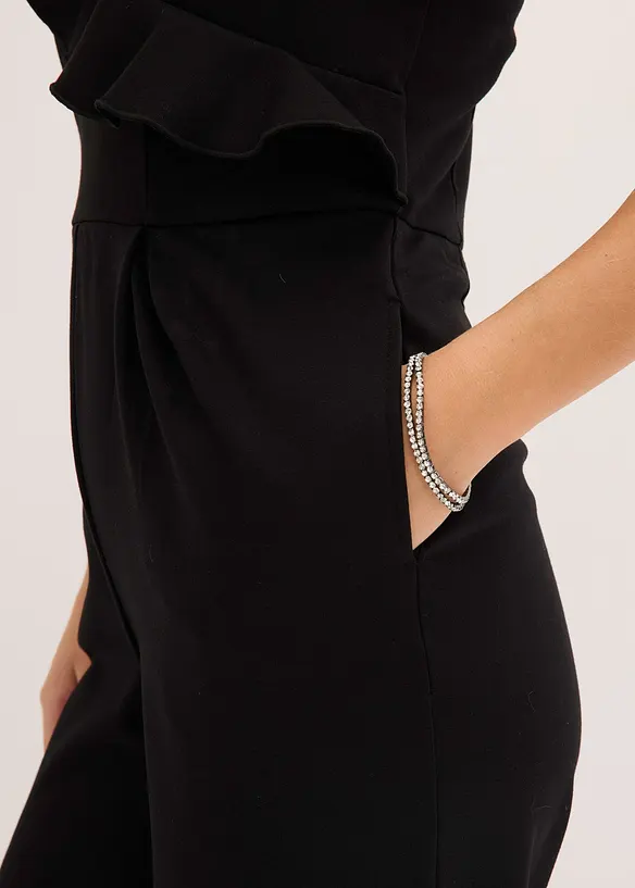 One shoulder jumpsuit met lichte viscose, bonprix