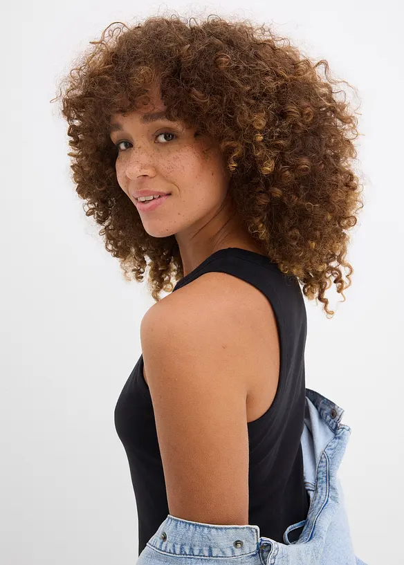 Jurk met spaghettibandjes van interlock (set van 2), bonprix