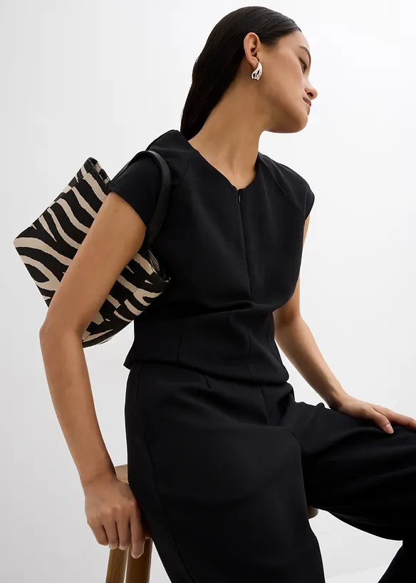Capri broek van piqué, bonprix