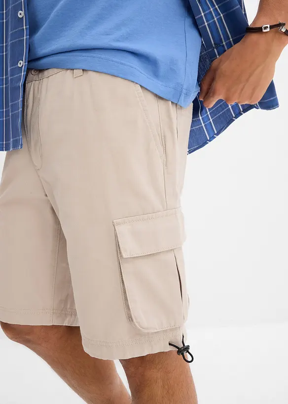 Cargo bermuda met comfortabele band, regular fit, bonprix