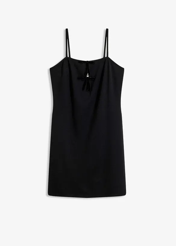 Mini jurk met fluwelen strikken, bonprix