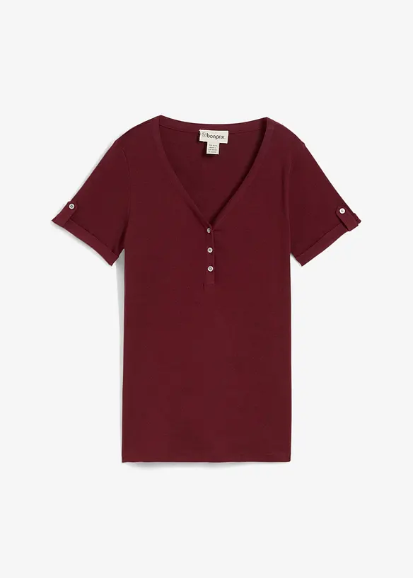 Henley shirt van puur biologisch katoen, bonprix