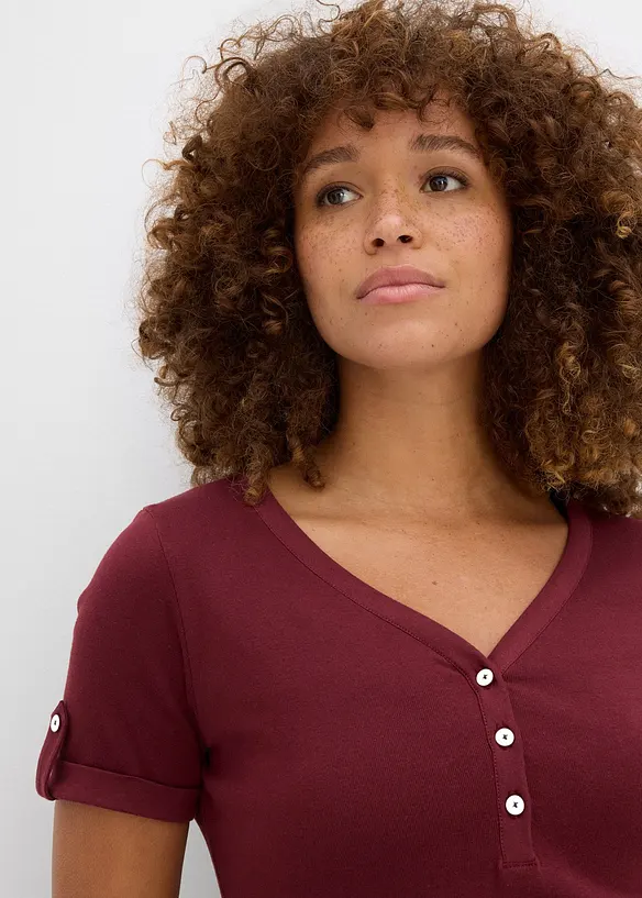 Henley shirt van puur biologisch katoen, bonprix