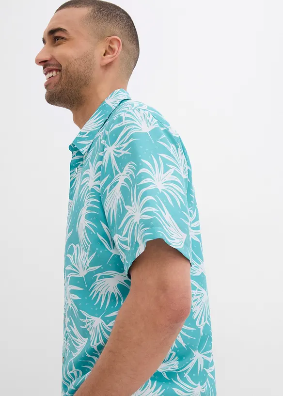 Overhemd met korte mouwen van viscose, bonprix