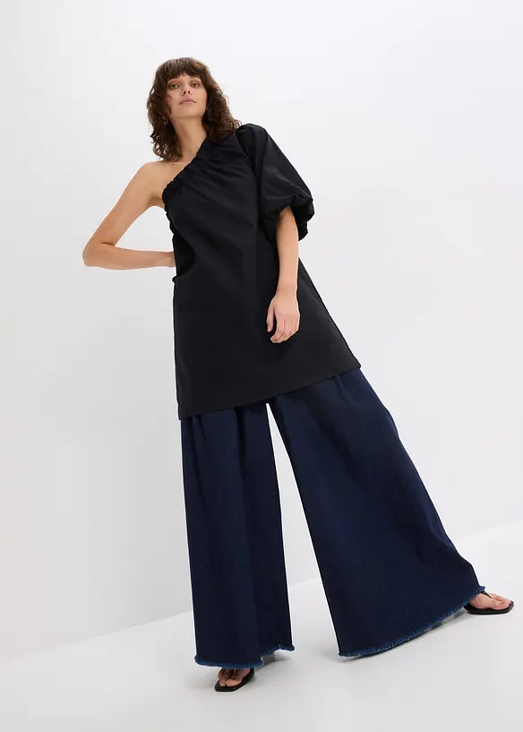 One shoulder jurk van katoen, bonprix
