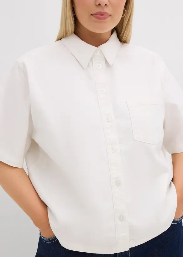 Oversized spijkerblouse, bonprix