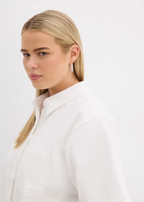 Oversized spijkerblouse, bonprix