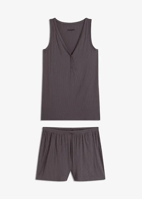 Shortama van zacht ribmateriaal, bonprix