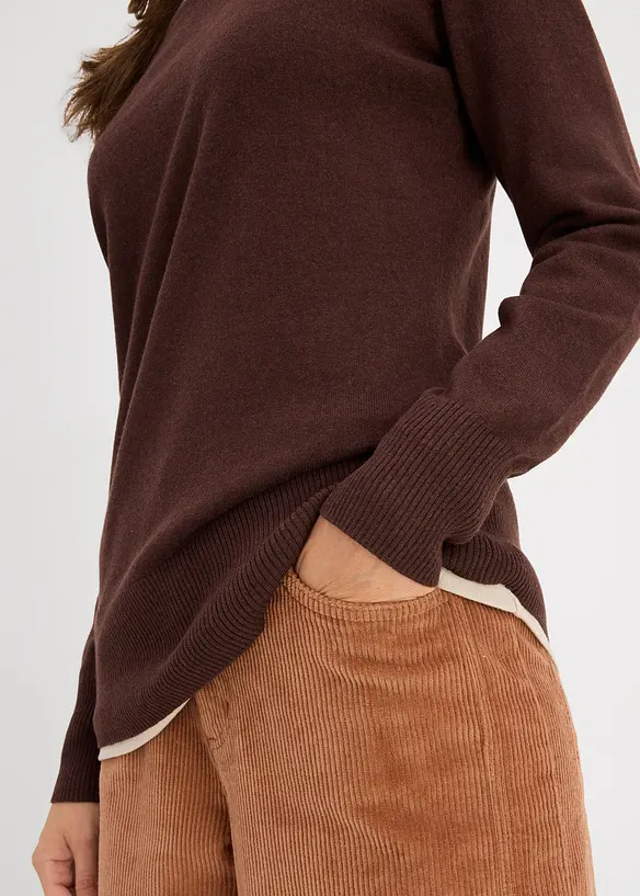 Basic trui met gerecycled materiaal, bonprix