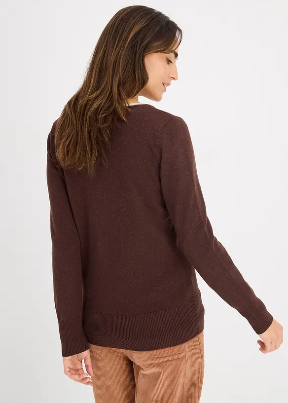 Basic trui met gerecycled materiaal, bonprix