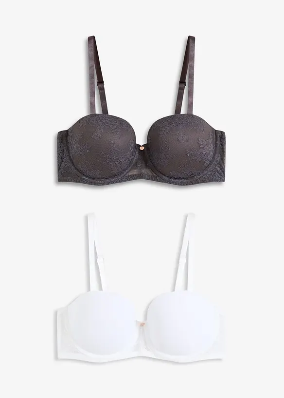 Balconette bh met sierlijk kant (set van 2), bonprix