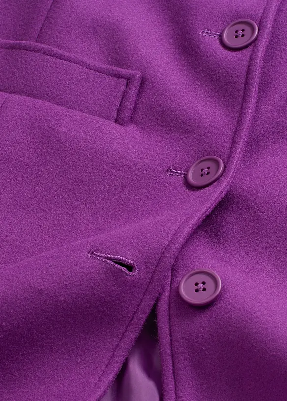 Lange jas in wollen look, bonprix