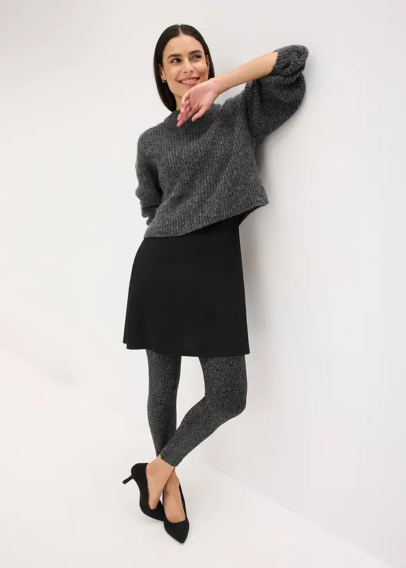 Thermo legging van glittergaren, bonprix