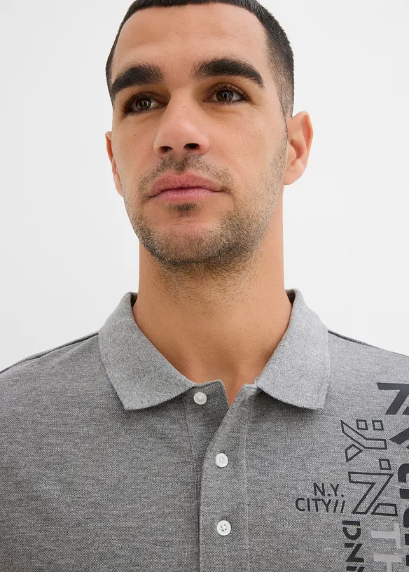 Piqué poloshirt van puur katoen, slim fit, korte mouw, bonprix