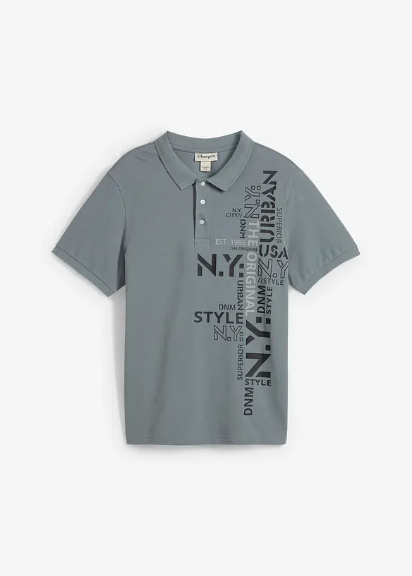 Piqué poloshirt van puur katoen, slim fit, korte mouw, bonprix